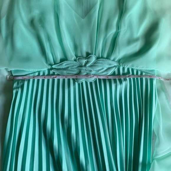 Vintage Mint Green Chiffon Dress - Picture 8 of 9